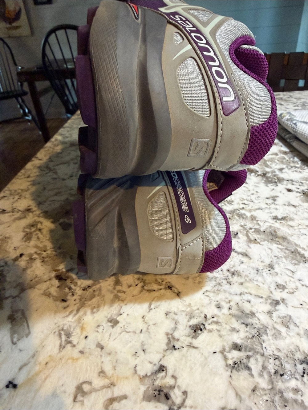 Salomon Women's Trail Running Shoes - Gray and Purple - Picture 3 of 6